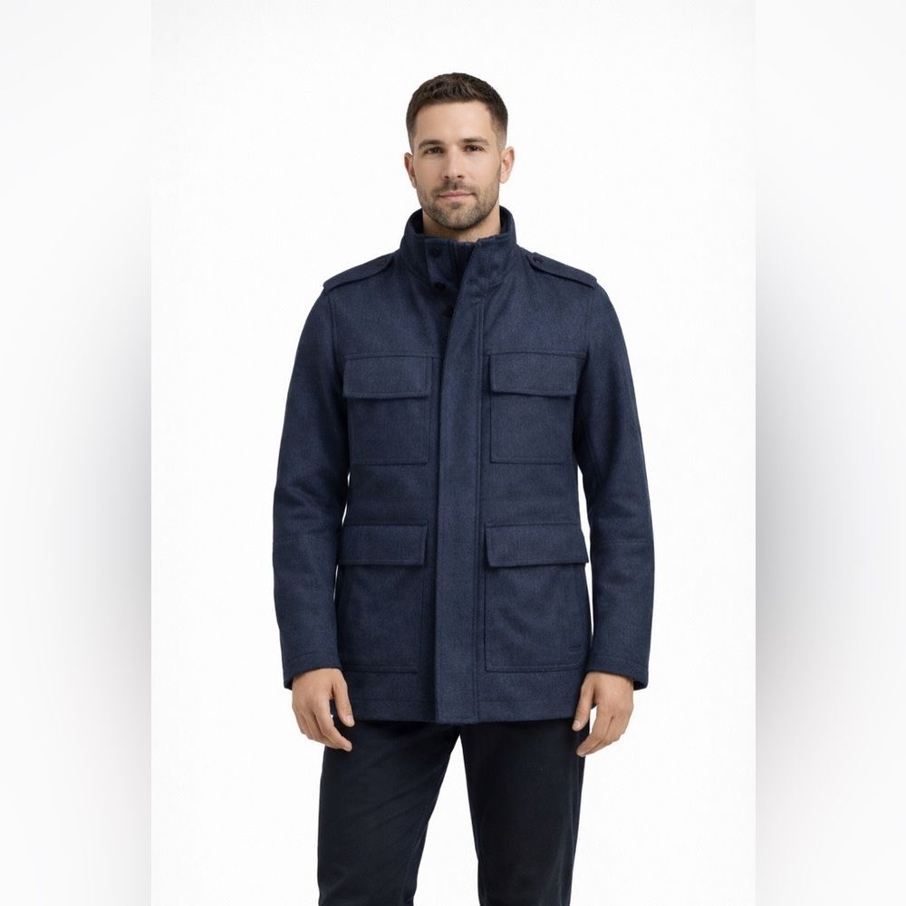 $225 NWT Marc N.Y  by Andrew Marc Men's Wool Jacket Winter Coat ,Zip Gray Parka
